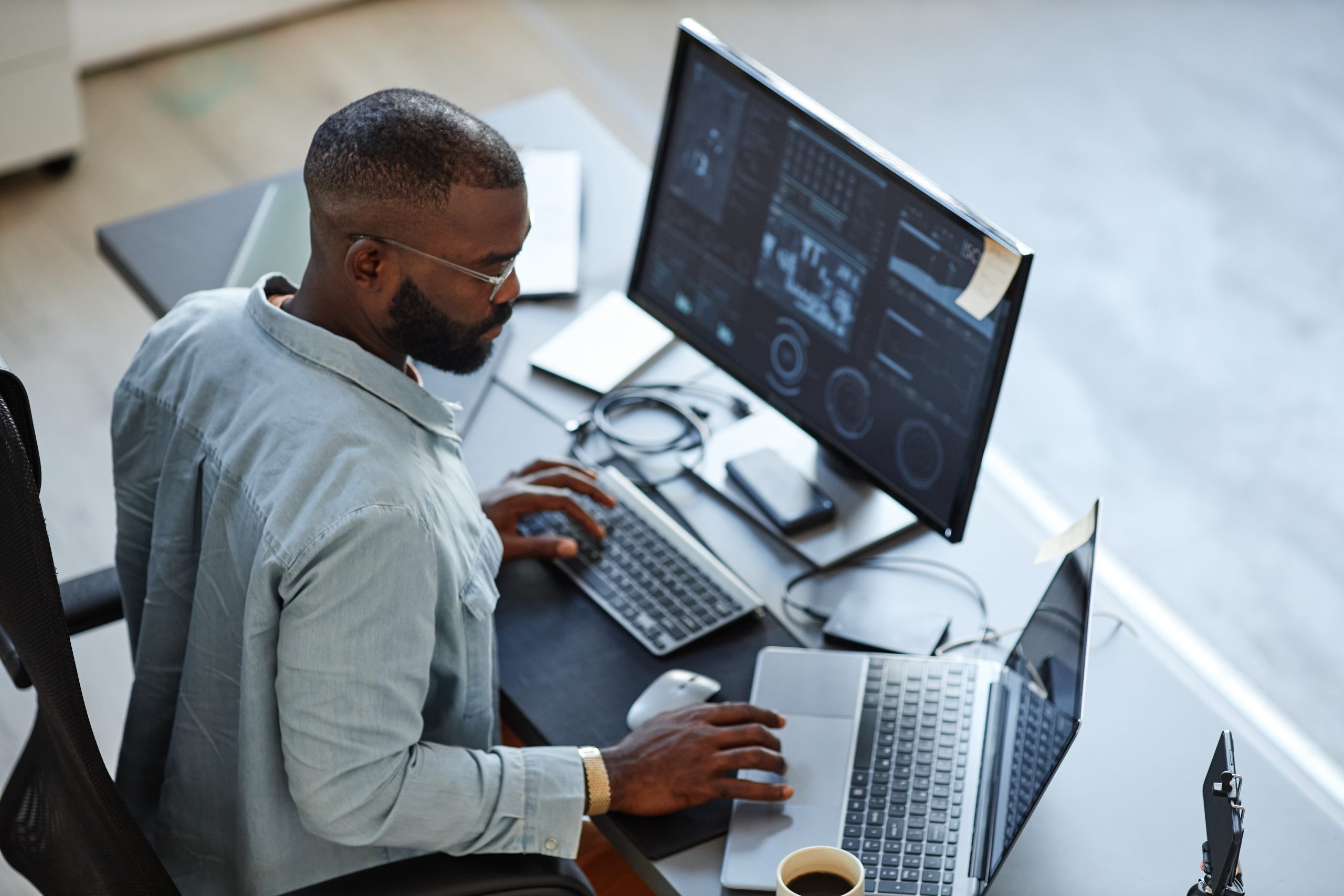 Person at a computer